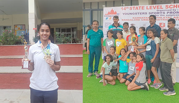 In 14<sup>th</sup> State Level School Athletic meet organized by YSC Athletic Club, <strong>Advika Aditya</strong> won Best Athlete Award in Girls U-16 category. Girls U-12 and U-14 teams won the Overall Championship.