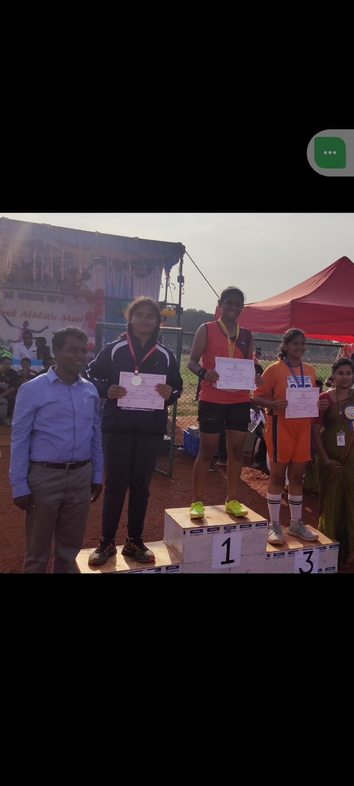 4) Girls U-14  4x100mt Relay  team won Silver medal Team  - Ishanvi, Punarva, Abhipsha & Vidhushi.P