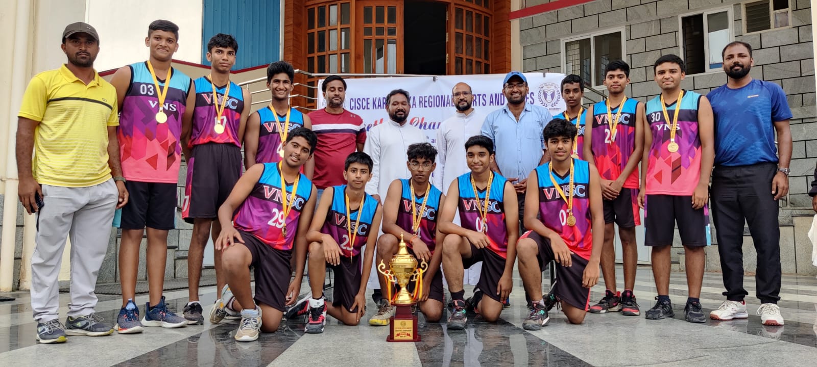 <strong>VNS team Under 17 Boys winners of the championship</strong>