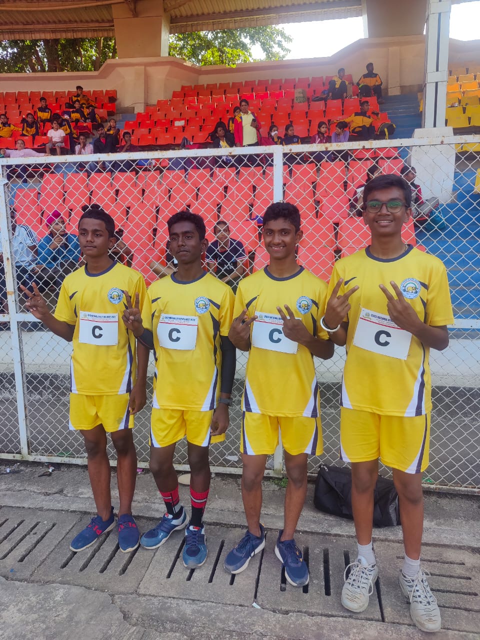 <strong>Team Karnataka - Boys U-14 won a bronze medal in 4x100m Relay. GN was a part of the Relay Team.</strong>